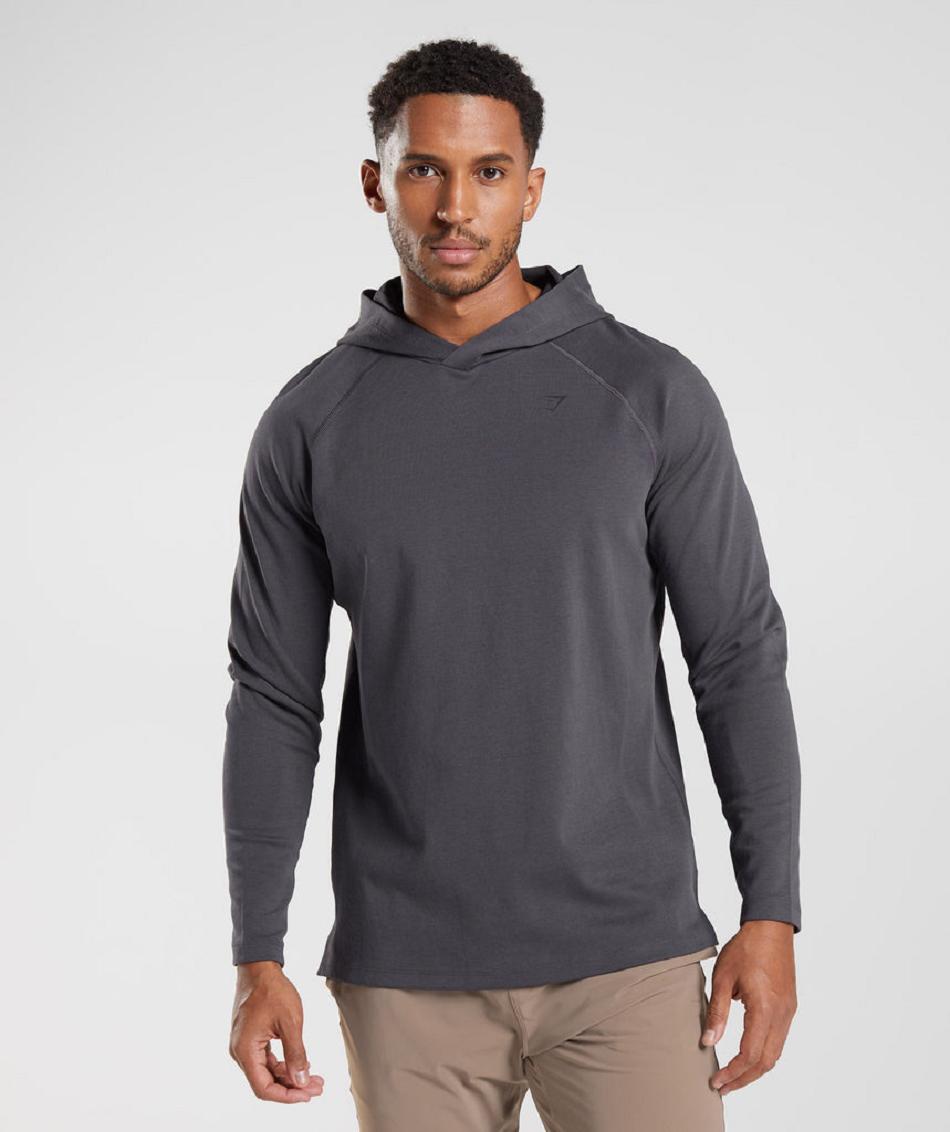 Sudadera Con Capucha Gymshark Studio Hombre Negras Gris | CO 3630AHK